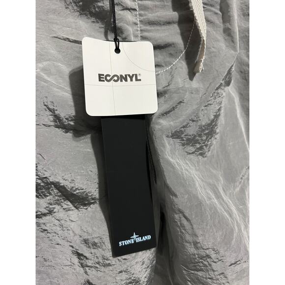 NWT Stone Island Shorts Mens Medium Gray Swim Trunks Logo Patch - Picture 4 of 13